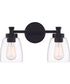 Henning 2-Light Vanity Flat Black