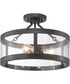 Gresham 3-Light Semi-Flush Convertible Graphite