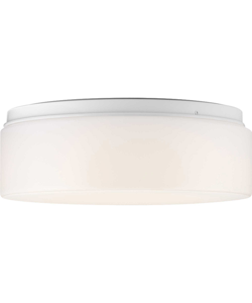 1-Light 11" LED Drum Flush Mount White
