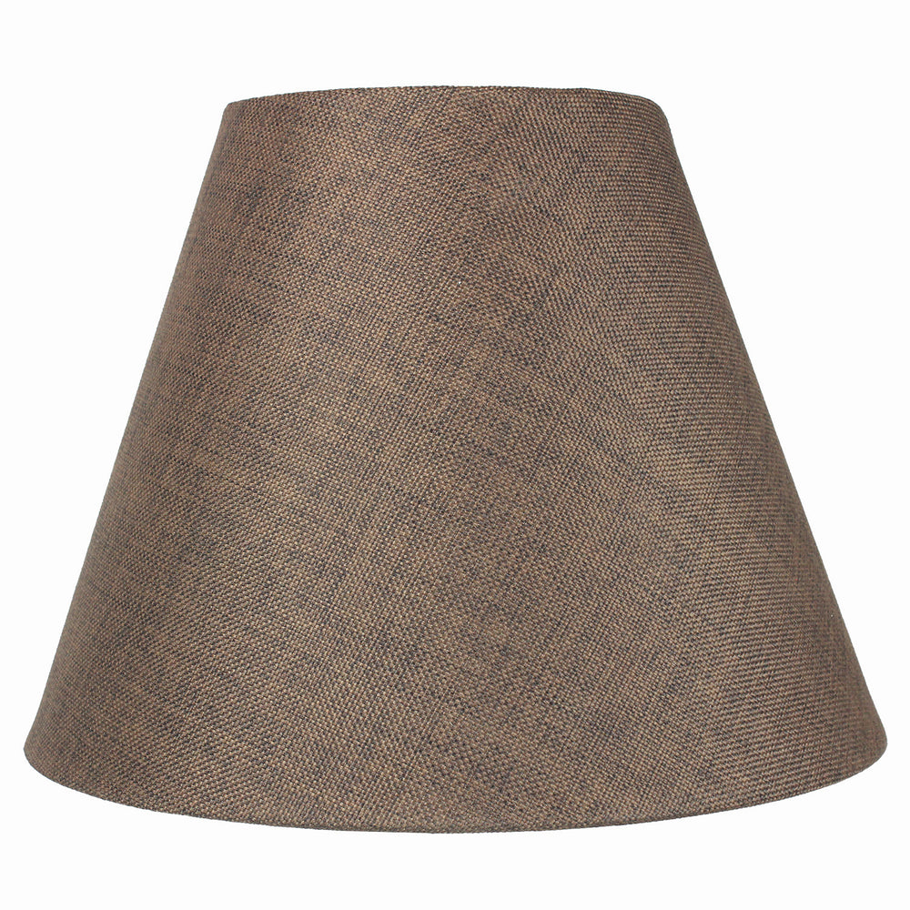 14"W x 11"H Hard Back Empire Lamp Shade - Chocolate Burlap