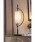 Renessa 1-Light Table Lamp Black/Off White Fabric Shade