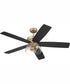 52" Gibson 3-Light Ceiling Fan Satin Brass