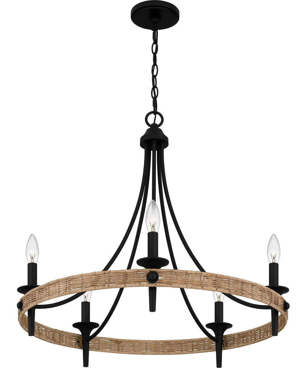Catania 5-light Chandelier Matte Black