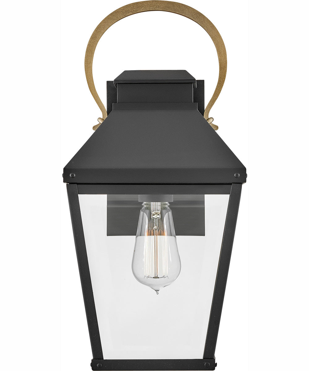 Dawson 1-Light Small Wall Mount Lantern in Black