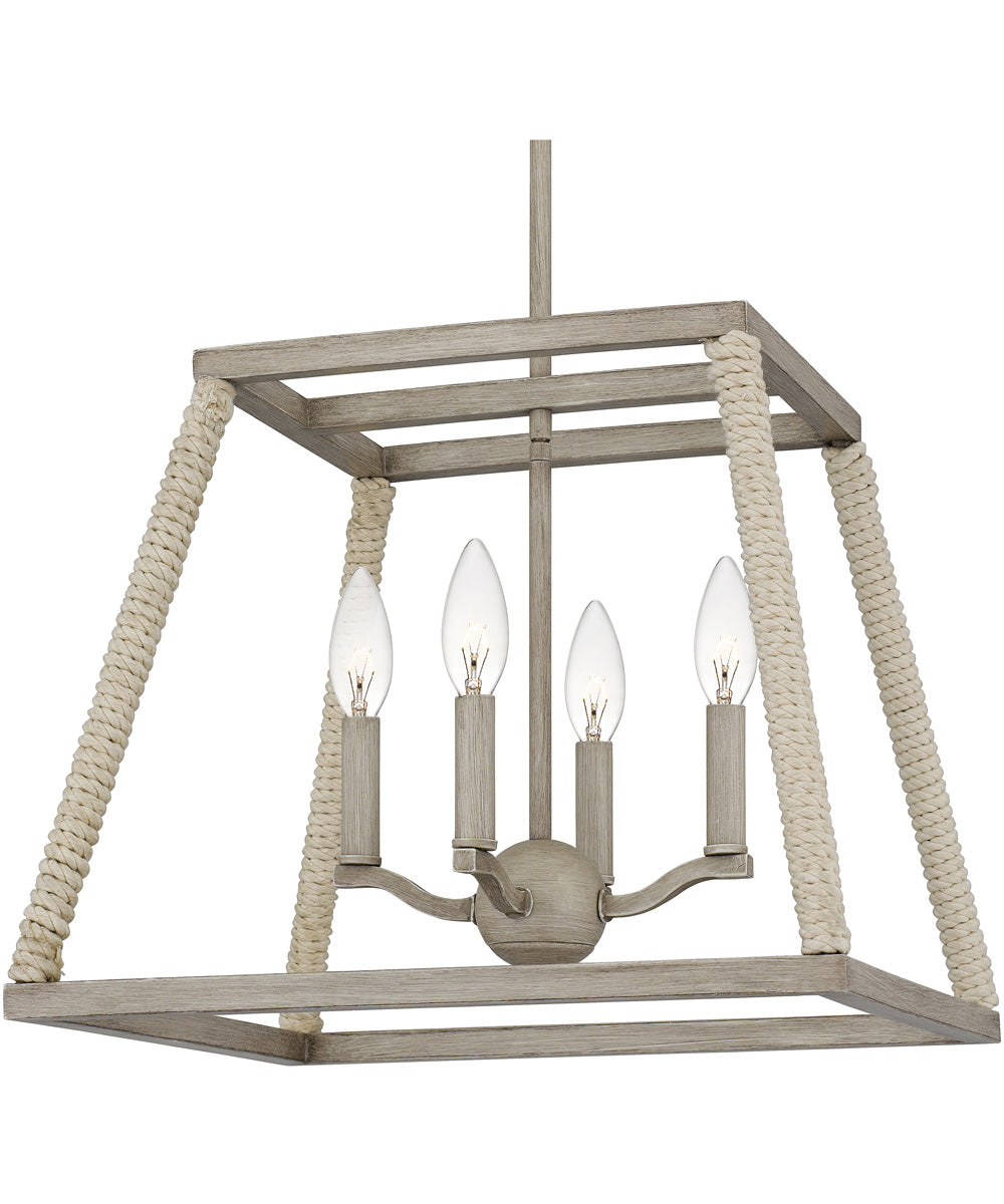 Rosalind 4-light Pendant Grey Washed Oak