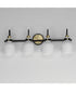 Milk 4-Light Bath Vanity Satin Brass