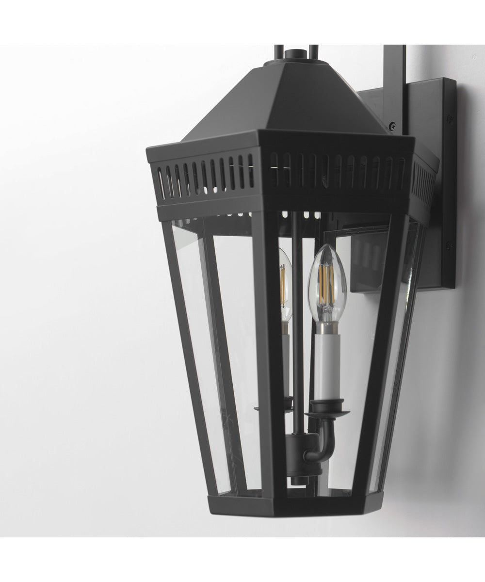 Oxford Outdoor 2-Light Wall Sconce Black