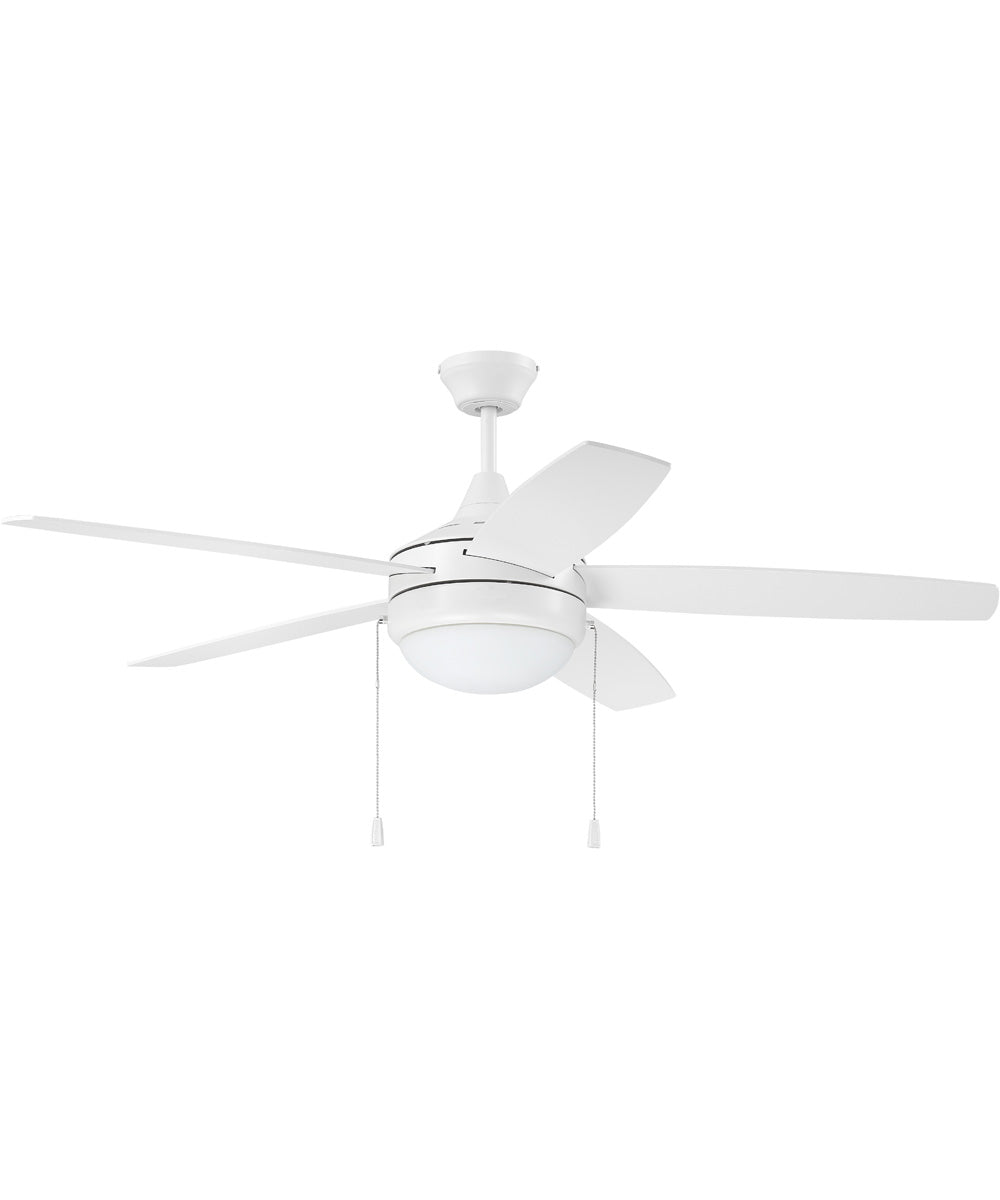 52" Phaze Energy Star 5 Blade 2-Light LED Ceiling Fan (Blades Included) White