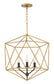 20"W Astrid 3-Light Single Tier Pendant in Deluxe Gold