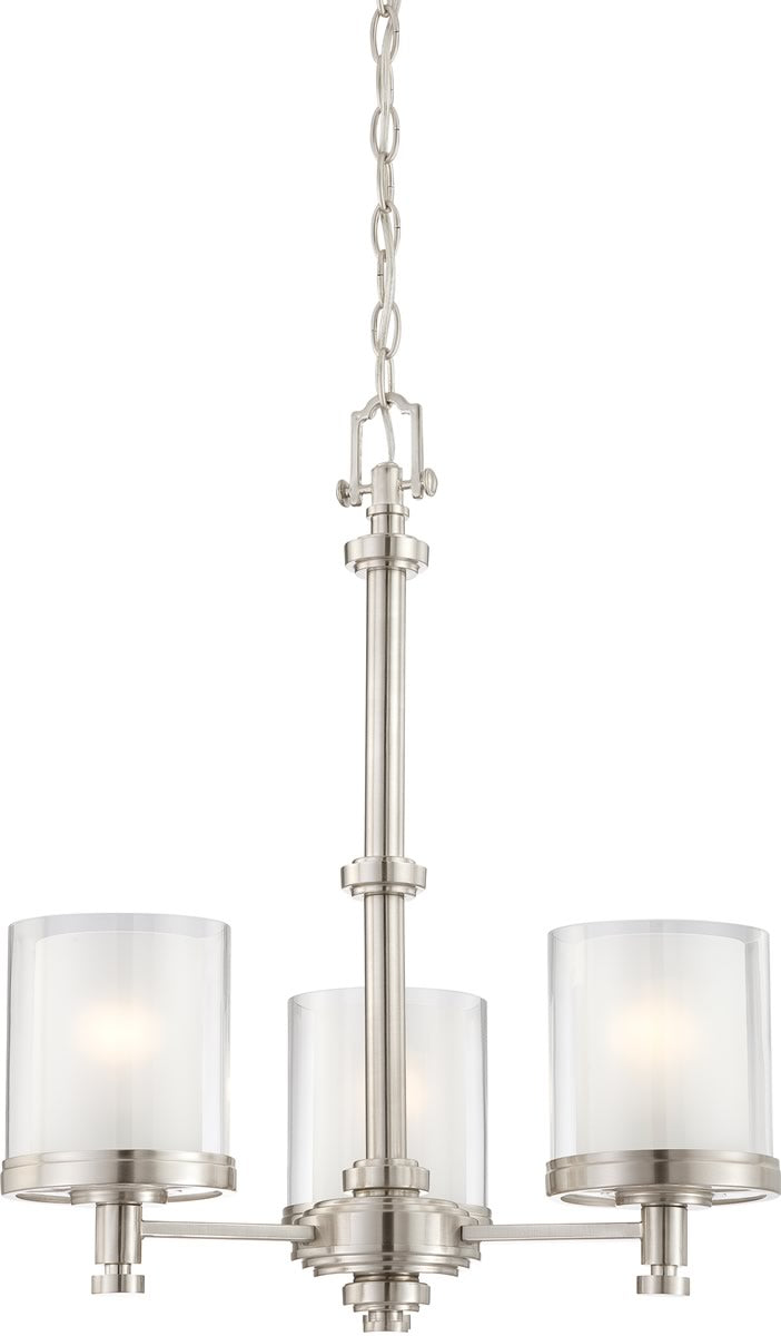 25"W Decker 3-Light Chandelier Brushed Nickel