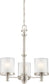 25"W Decker 3-Light Chandelier Brushed Nickel