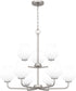 Nielson 9-light Chandelier Brushed Nickel