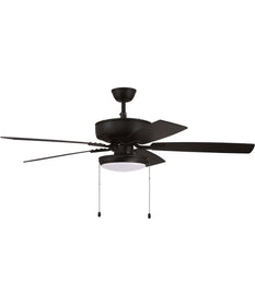 52" Pro Plus 119 Pan Light Kit 1-Light Specialty Ceiling Fan (Blades Included) Flat Black