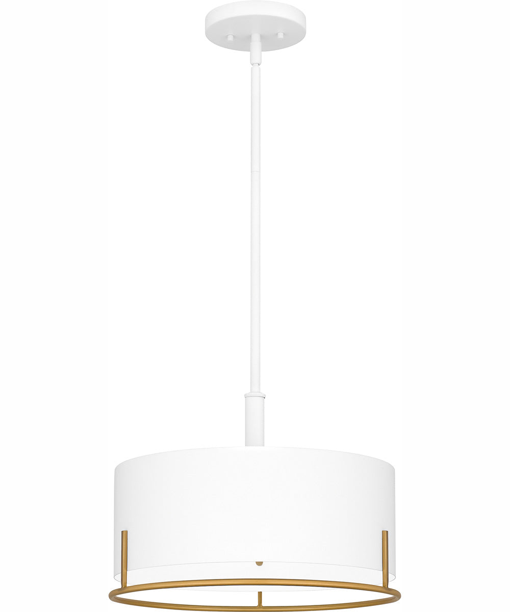 Quoizel Pendant Large 3-light Pendant White
