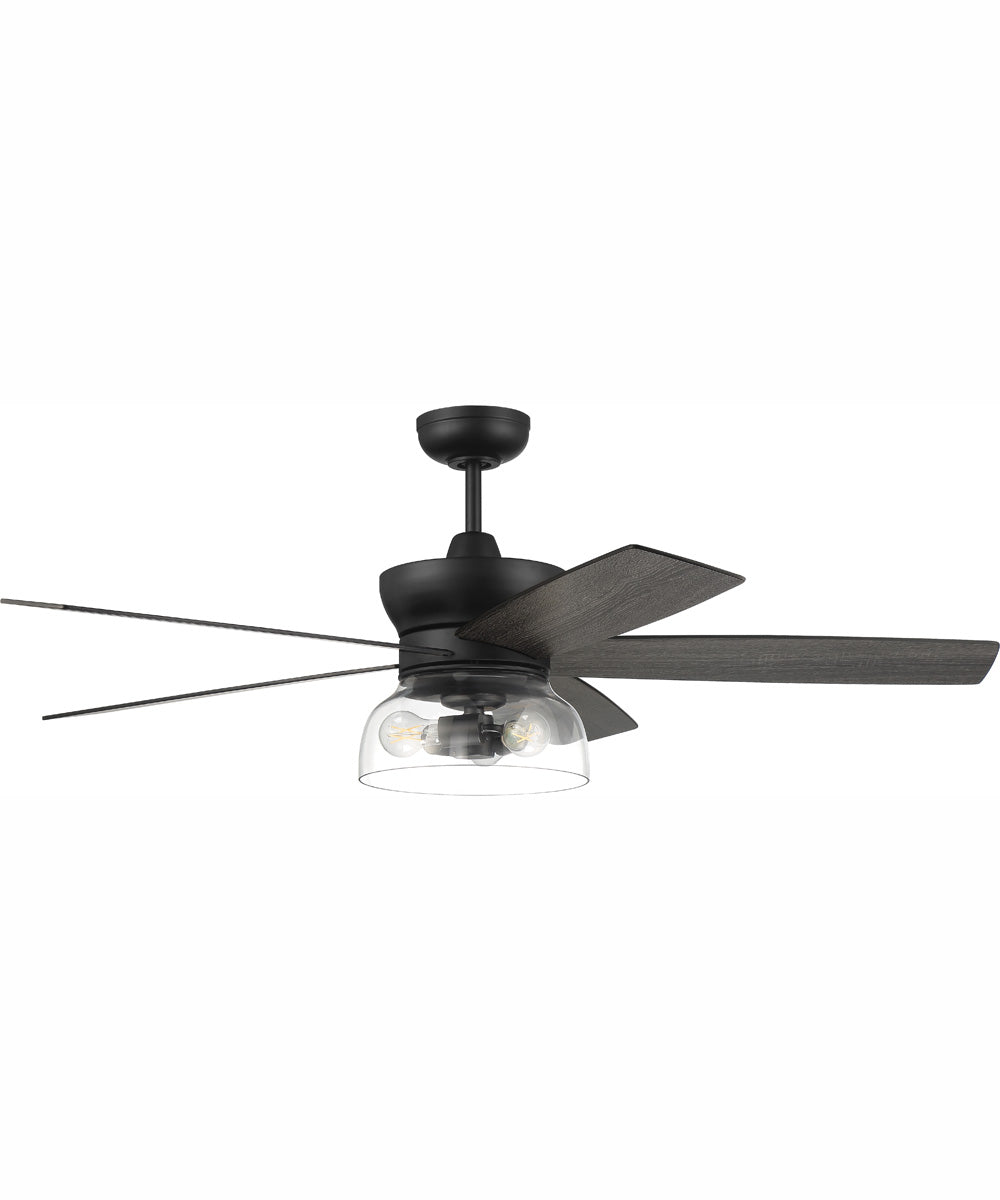 52" Gibson 3-Light Ceiling Fan Flat Black