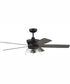 52" Gibson 3-Light Ceiling Fan Flat Black