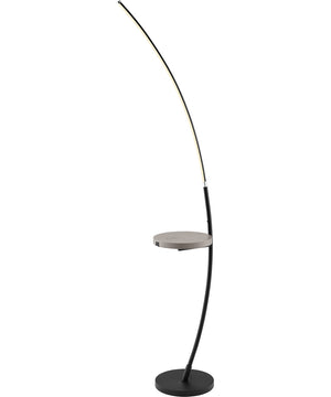 Monita 1-Light Led Floor Lamp W/Desk Black