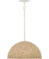 Dalia 1-Light Large Pendant in Textured Plaster