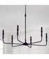 Paloma 6-Light Chandelier Textured Black