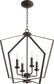 23"W 4-light Entry Foyer Hall Chandelier Oiled Bronze