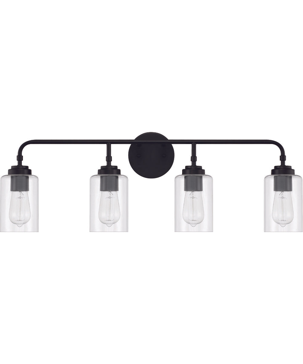 Stowe 4-Light Vanity Flat Black