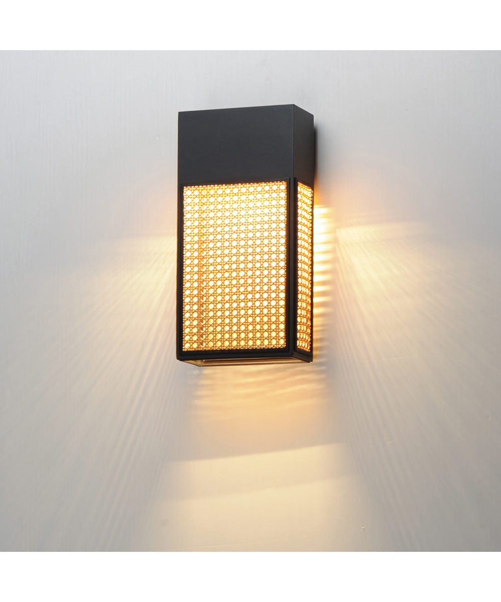 Lattice 16 inch LED Outdoor Sconce Dark Sky Black
