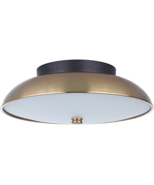 Soul LED Flushmount Flat Black / Satin Brass