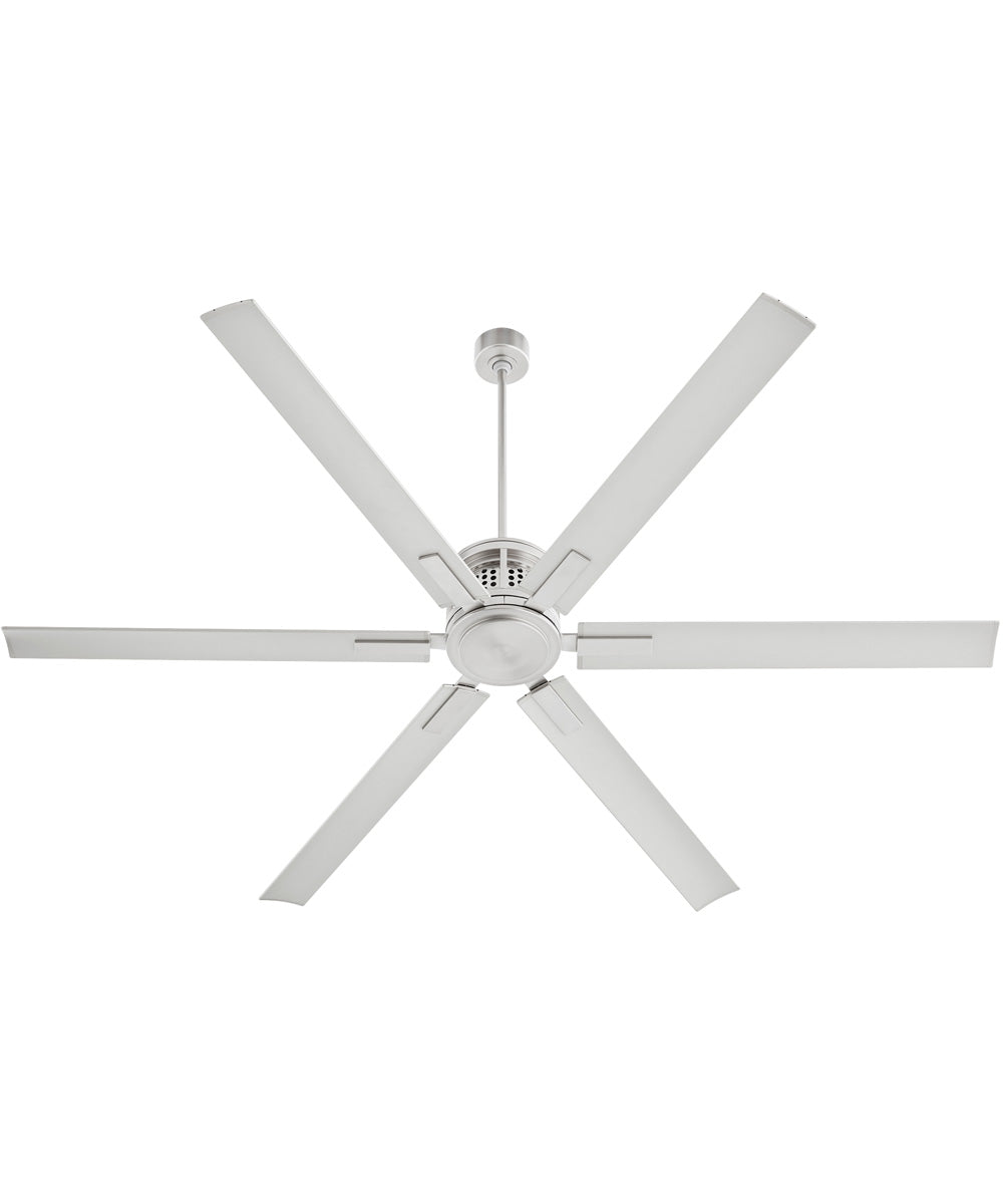 80" Zeus Patio Ceiling Fan Satin Nickel