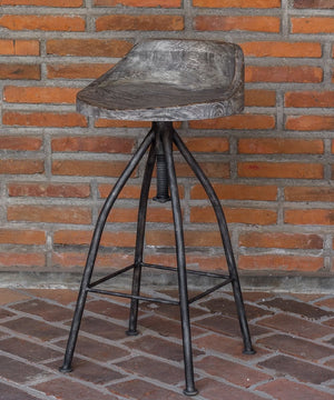 35"H Kairu Wooden Bar Stool