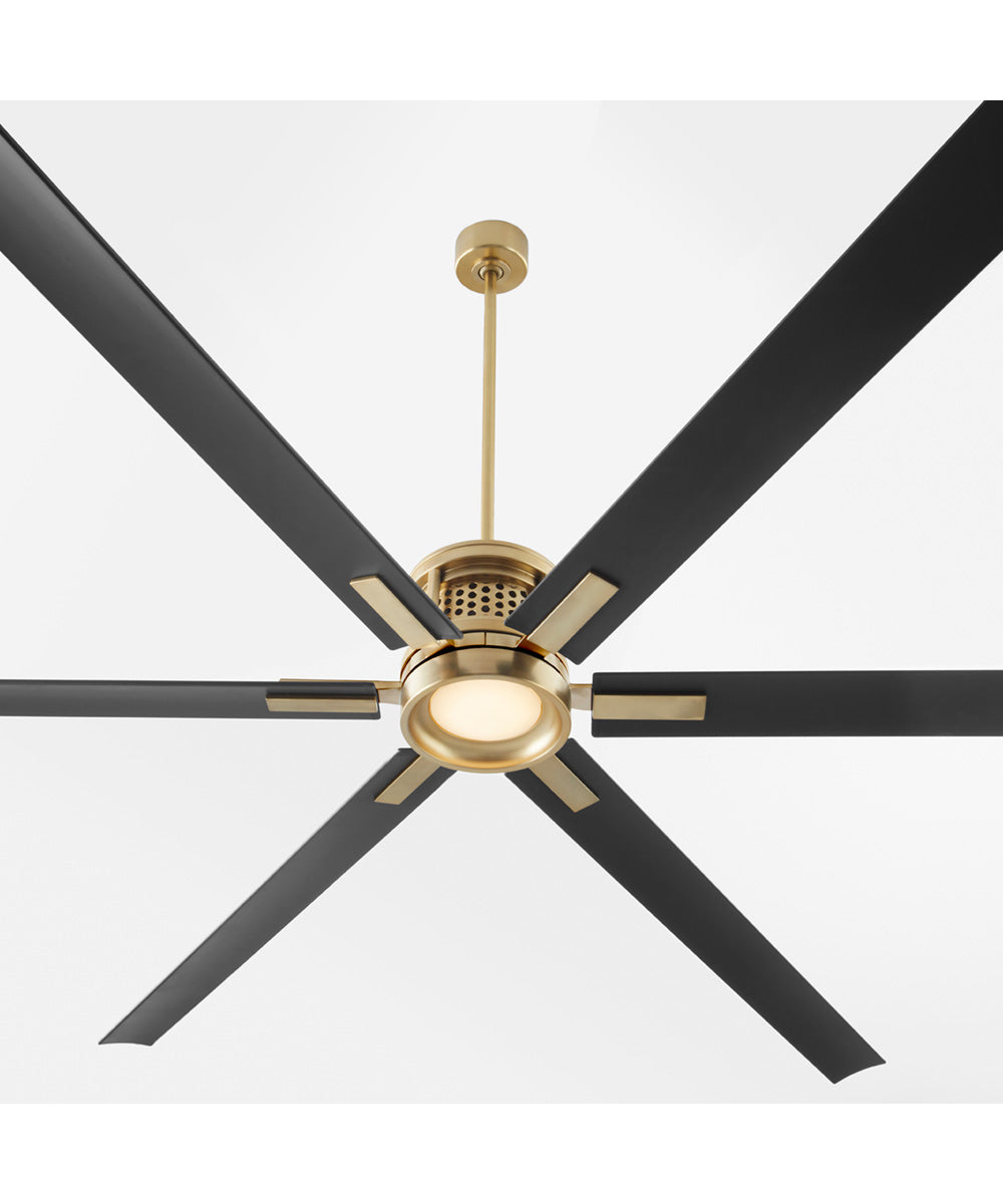 120" Zeus Patio Ceiling Fan Aged Brass