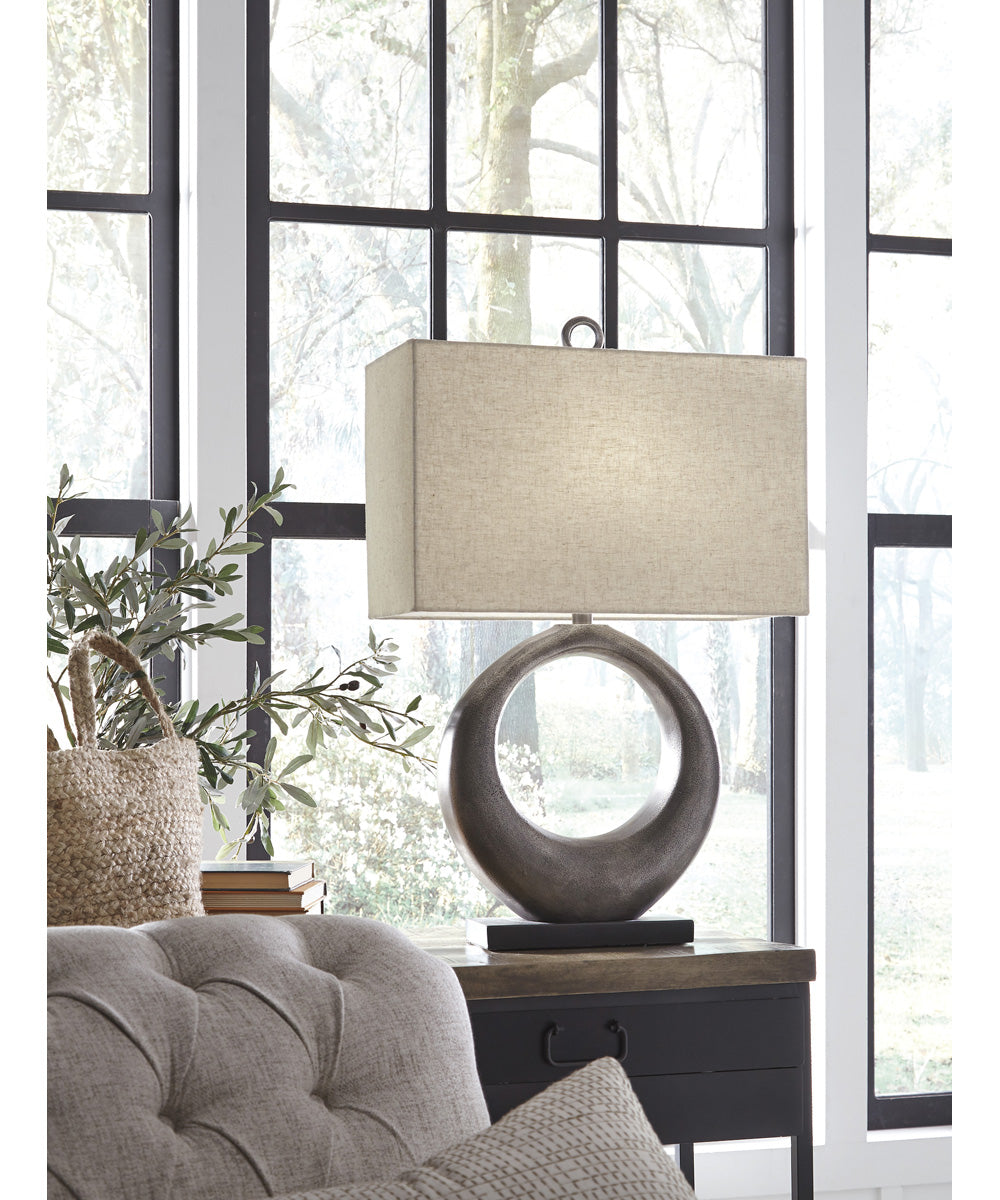 30"H Saria Metal Table Lamp (1/CN) Antique Silver