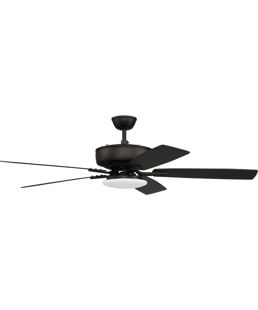 52" Pro Plus 112 Slim Light Kit 1-Light Specialty Ceiling Fan (Blades Included) Flat Black