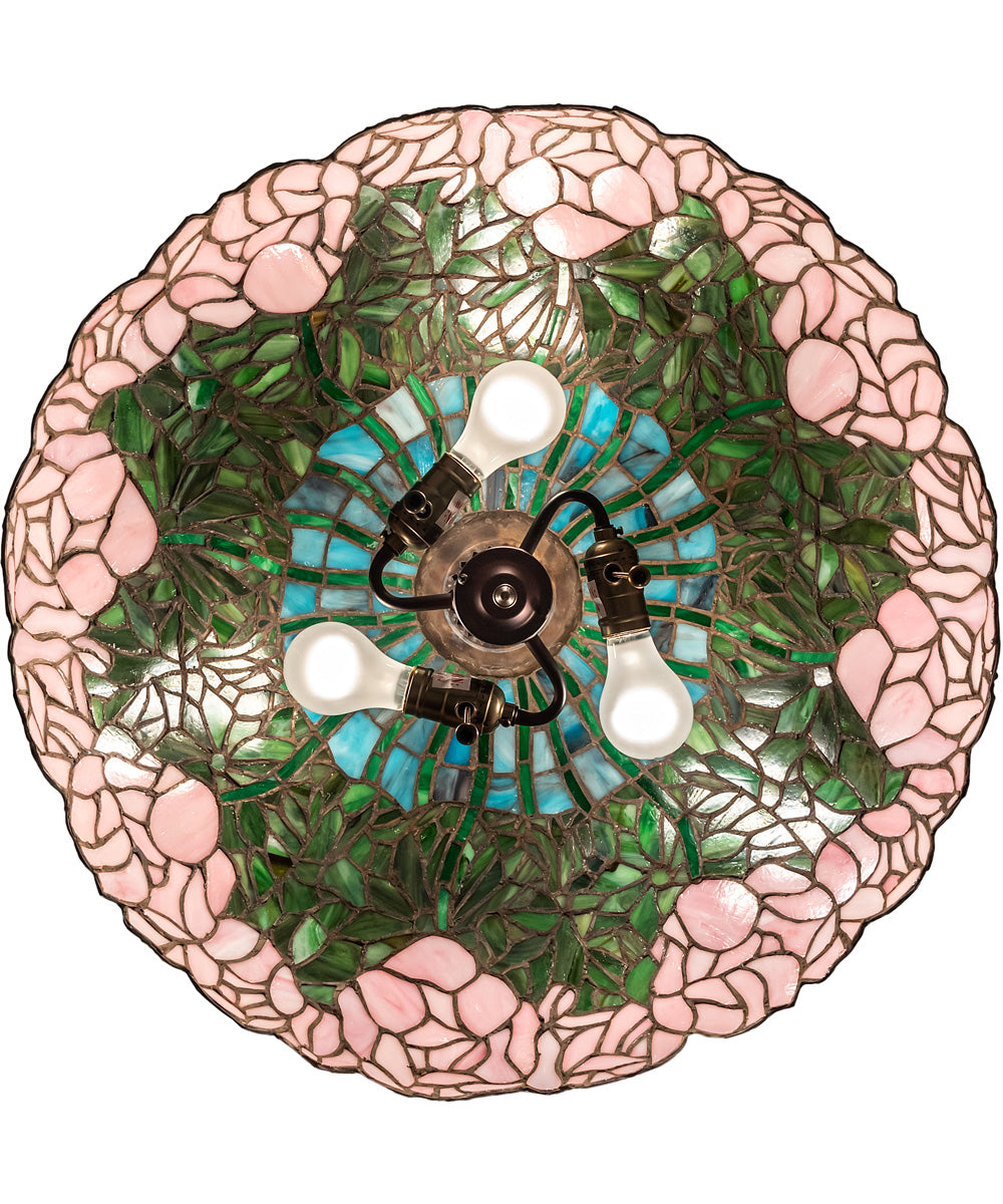 22" Wide Tiffany Cabbage Rose Pendant