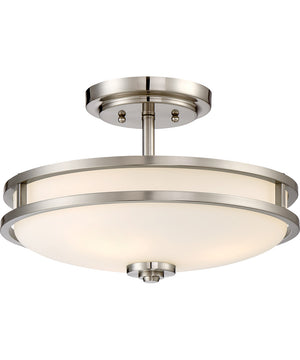 Cadet Medium 3-light Semi Flush Mount Brushed Nickel