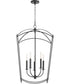 Mantle 5-light Entry Foyer Hall Chandelier Matte Black