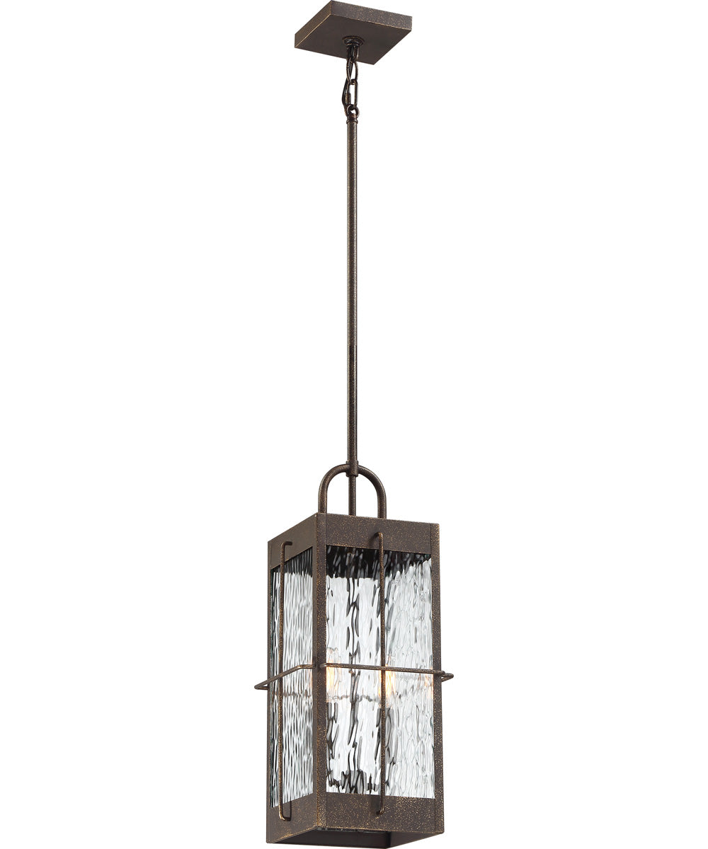 Ward Large 2-light Outdoor Pendant Light Gilded Bronze