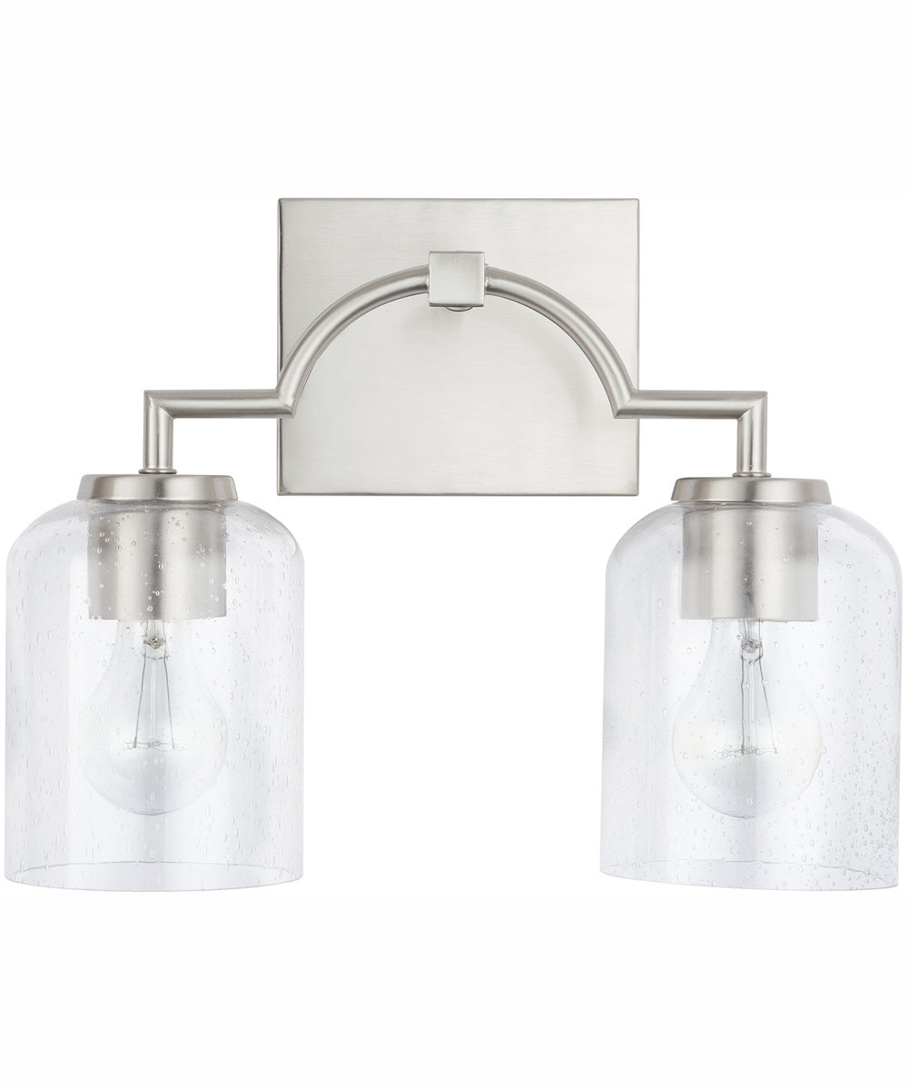 Carter 2-Light Vanity Brushed Nickel