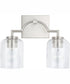 Carter 2-Light Vanity Brushed Nickel