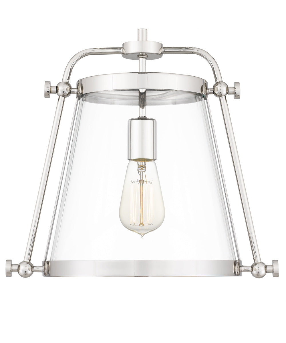 Cardiff Small 1-light Mini Pendant Polished Nickel