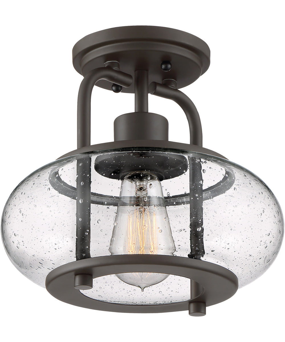 Trilogy Small 1-light Semi Flush Mount Old Bronze