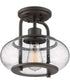 Trilogy Small 1-light Semi Flush Mount Old Bronze