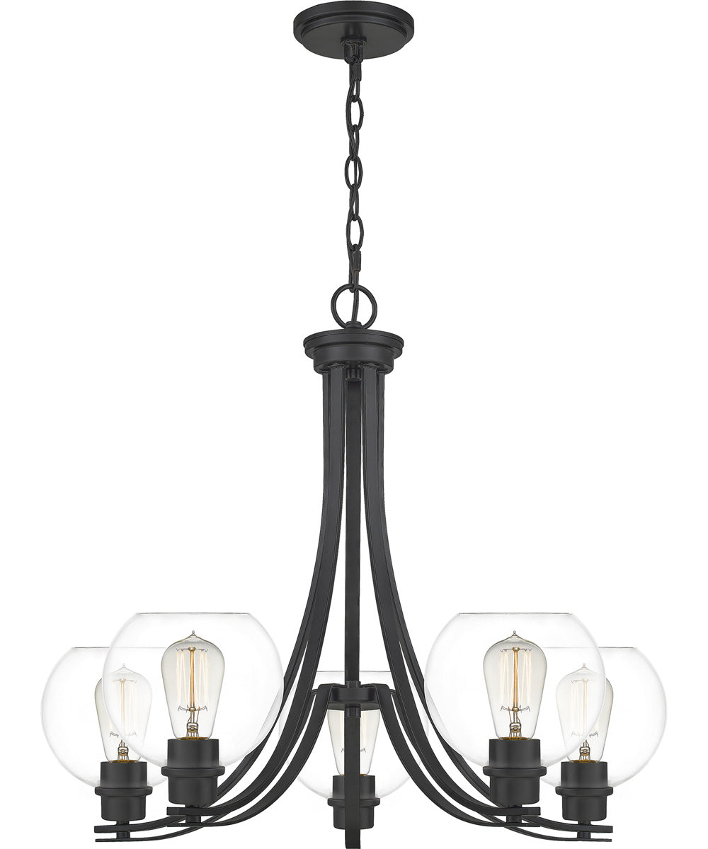 Pruitt 5-light Chandelier Matte Black