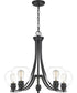 Pruitt 5-light Chandelier Matte Black