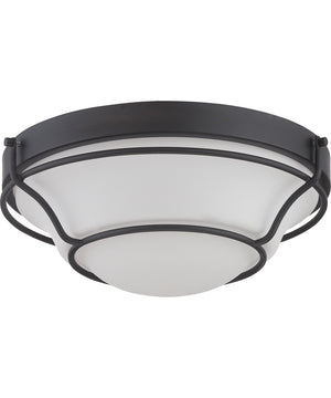 13"W Baker 1-Light LED Close-to-Ceiling Aged Bronze