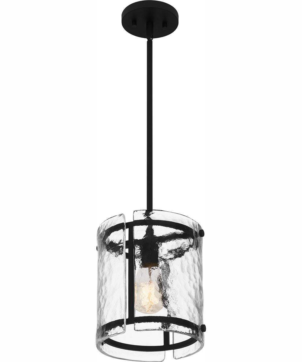 Fortress Small 1-light Mini Pendant Earth Black
