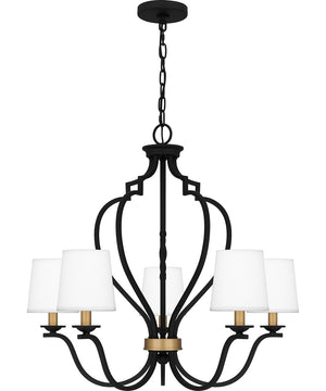 Wilkins 5-light Chandelier Matte Black