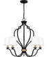 Wilkins 5-light Chandelier Matte Black