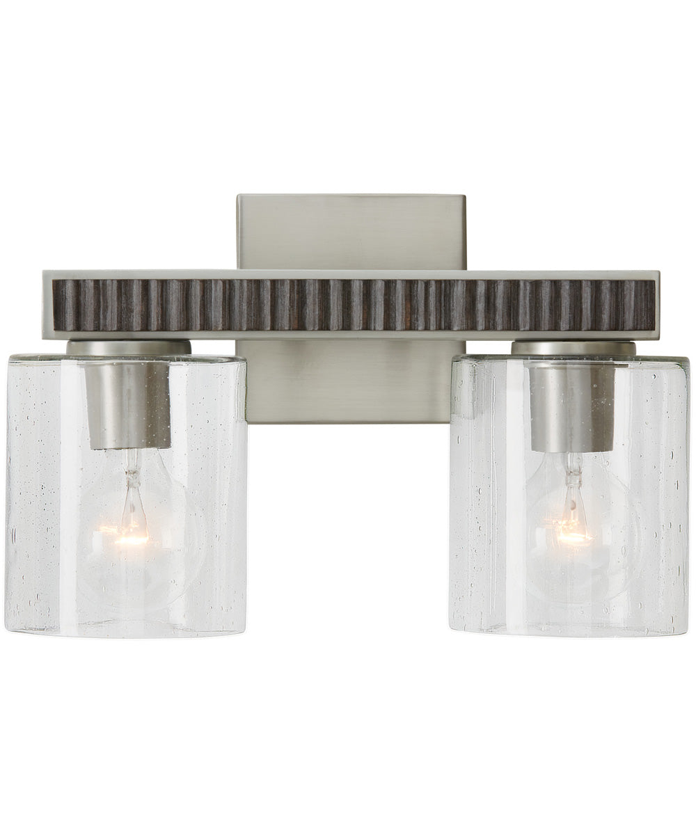Sawyer 2-Light Vanity Carbon Grey and Matte Nickel