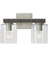 Sawyer 2-Light Vanity Carbon Grey and Matte Nickel