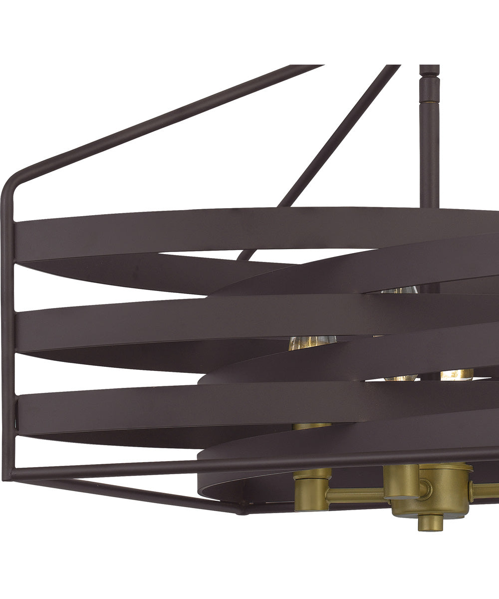 Escher 4-light Pendant Old Bronze